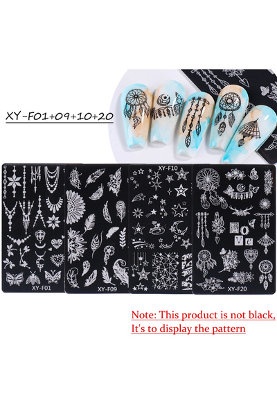 Choice XY-F01 09 10 20 4pcs Bohemian Nail Art Stamping Plates Dreamcatcher Fe...