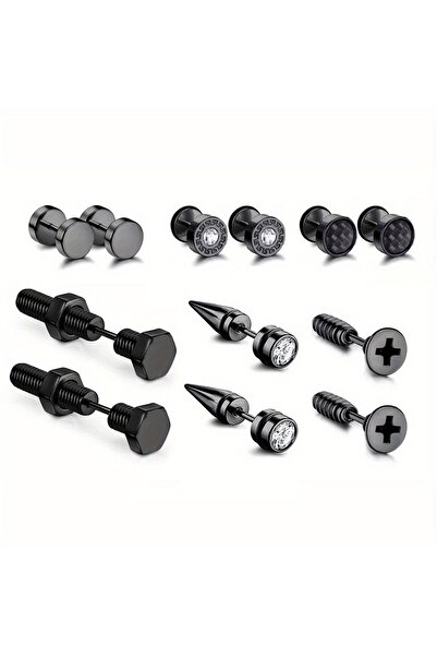 Choice 6 أزواج من الأقراط المسمارية المصنوعة من الفولاذ المقاوم للصدأ، أقراط ...