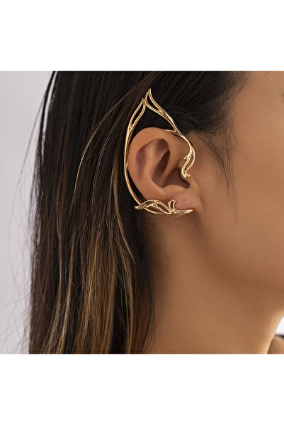 Choice 1 قرط أذن جنية عصري للنساء على شكل آذان قطة مجوفة بسيطة مع مشبك أذن جن...