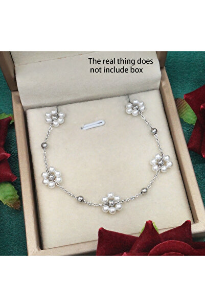 Choice 21cm White Women's Stainless Steel Petal Bracelet - Birthday Mother's ...