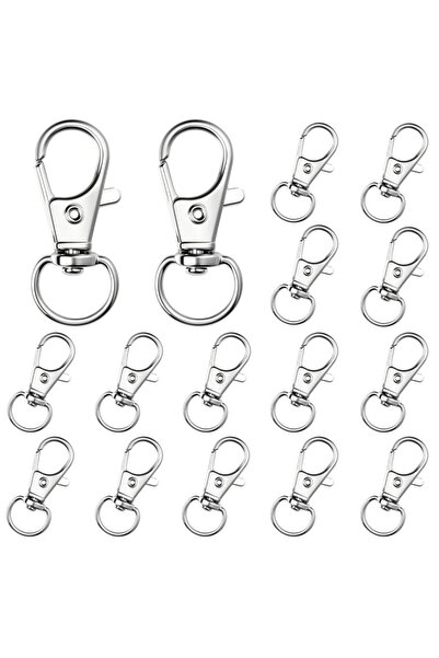 Choice 100 قطعة فضية اللون، 10/20/50/100 قطعة، مشابك سلسلة مفاتيح، مشابك دوار...