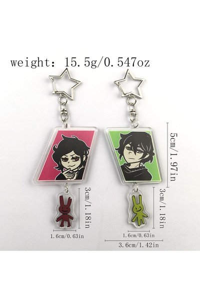 Choice K742 Game The Coffin of Andy and Leyley Cosplay Key Chain Two-sided Ke...