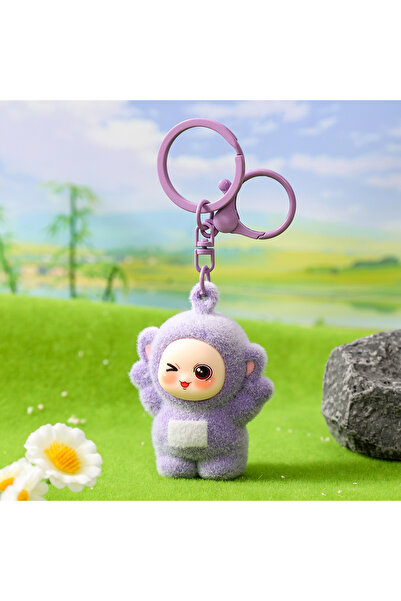 Miniso سلسلة مفاتيح تينكي وينكي الكرتونية الجديدة من تليتبيز بطول 6 سم، سلسلة...