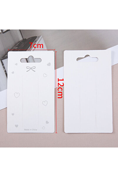 Choice 7x12 سم 50 قطعة/الوحدة 12x7 سم بطاقات عرض عقدة بيضاء من ورق الكرافت لح...