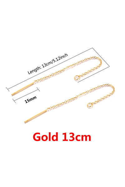 Choice أقراط متدلية من الفولاذ المقاوم للصدأ بطول 13 سم، مكونة من 10 قطع، سلس...