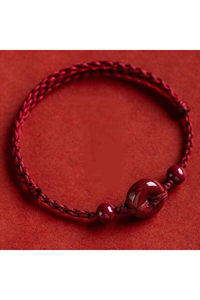 Choice سوار BR24Y0891-3 مصنوع يدويًا من حبل أحمر محظوظ للنساء والرجال مزود بإ...