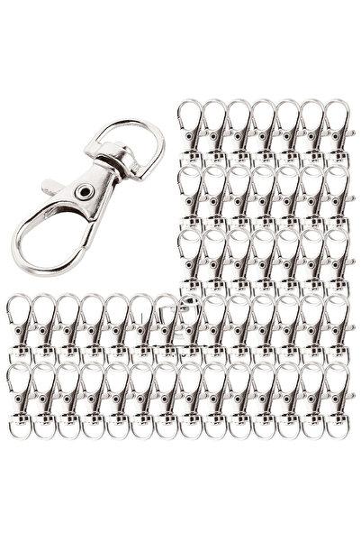 Choice 25 قطعة من مشابك التثبيت الدوارة المعدنية، 200/25 قطعة من سلاسل المفات...