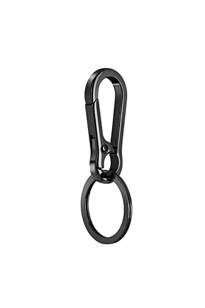 Choice 1PCS Black 4Pcs Carabiner Clip Keychain Metal Carabiner Shape Key Ring...