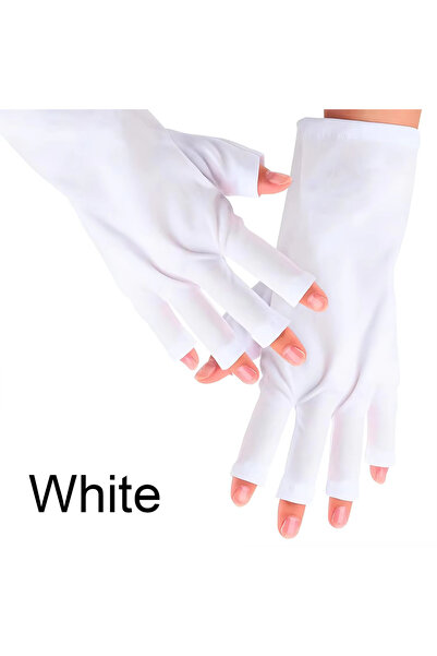 Choice قفازات جل بيضاء مضادة للأشعة فوق البنفسجية، قفازات حماية احترافية لطلا...