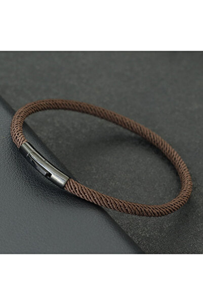 Choice6 17.5cm(6.9inch) Brown Noter Fashion Men Cord Bracelet Premium Selecte...
