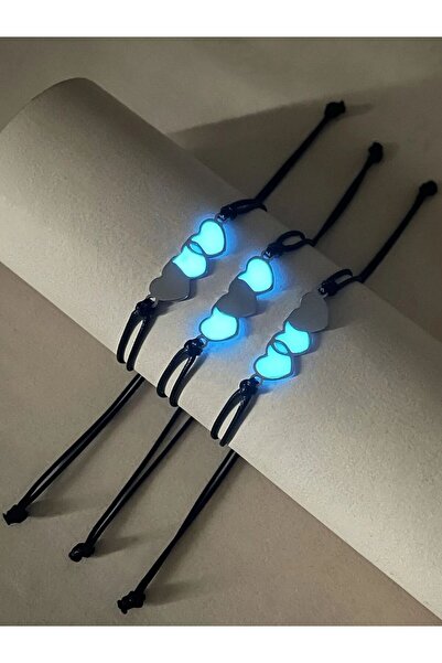 Choice 25.5cm B783 3 Piece Set Heart-Shaped Glow-in-the-Dark Friendship Brace...