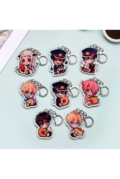 Miniso 5 سم 9 شخصيات أنمي هاناكو كون مرتبطة بالمرحاض سلسلة مفاتيح أكريليك إكسسوارات حقيبة سحر حقيبة ظهر