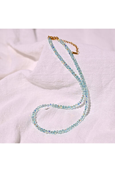Choice 7 4MM Shiny Crystal Stainless Steel Necklace for Women Fashion Colorfu...
