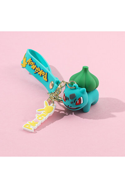 Miniso مجموعة سلسلة مفاتيح بوكيمون KC4288 - سلسلة مفاتيح لطيفة على شكل بيكاتشو وأصدقائه، سلسلة مفاتيح على شكل نسخة Q، سلسلة مفاتيح على شكل أنمي، سلسلة مفاتيح كاواي