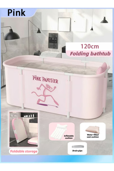 Generic حوض استحمام مستقل قابل للطي وكبير الحجم، حوض استحمام ساخن وبارد للحمام المنزلي