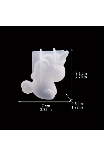 Choice قالب سيليكون أبيض على شكل وحيد القرن - قالب مرن شفاف للحرف اليدوية لصنع الصابون والراتنج والديكور المنزلي