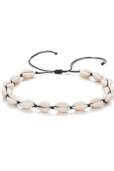 Choice قلادة نسائية سوداء بتصميم صدفي أنيق على شكل شخصية عتيقة بوهيمية على ال...