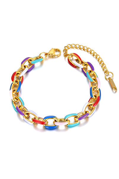 Choice سوار JeeMango B22038G من التيتانيوم والفولاذ المقاوم للصدأ بسلسلة ووصل...