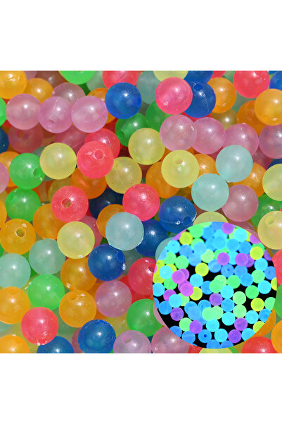 Choice6 حوالي 100 قطعة من الخرز المضيء الدائري السائب بقطر 8 مم، تشكيلة عشوائ...