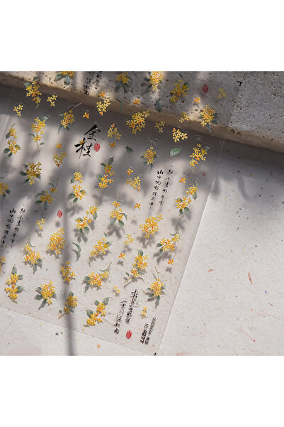 NAILFYOU TO4277 ملصق أظافر خماسي الأبعاد بأوراق القيقب والجنكة الريفية المريح...