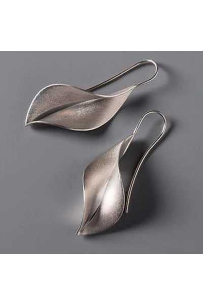 Choice E1783-1 New Fashion Niche Sliver Color Leaf Shape Stud Earrings For Wo...