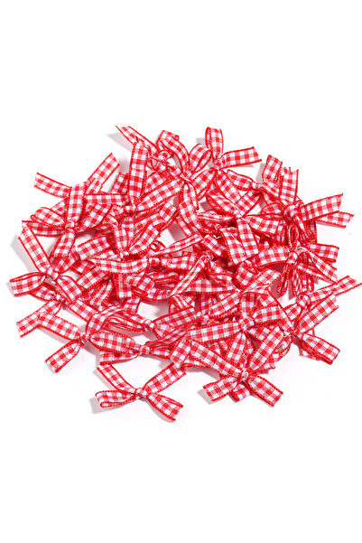 Choice 4x2.5 سم 50 قطعة أحمر أبيض 50/100 قطعة ربطة عنق صغيرة من شريط الساتان ...