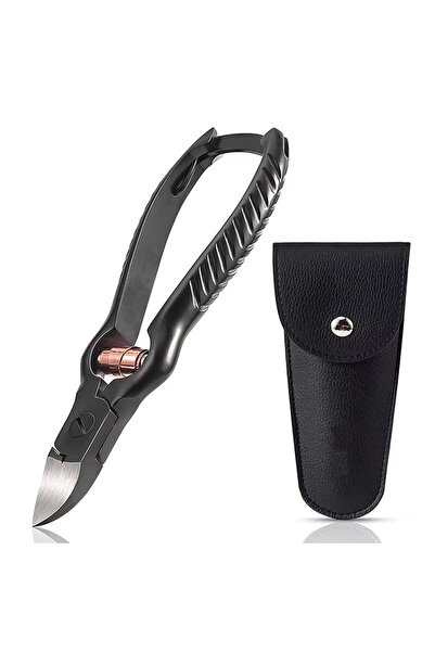 Choice مقص أظافر دقيق أسود اللون للأظافر السميكة أو الغائرة - تصميم آمن وأنيق