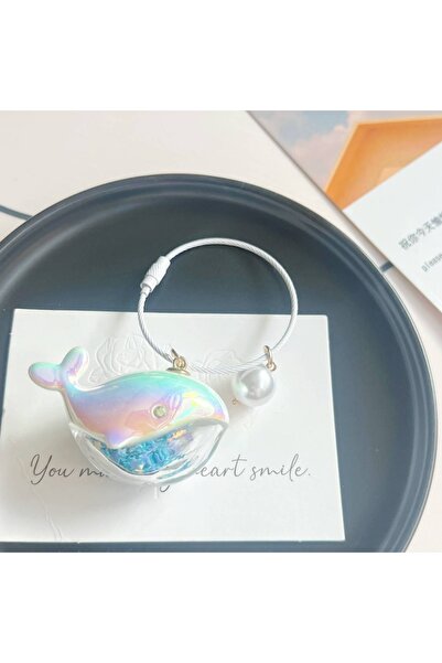 Choice fish-blue Cute Whale Keychain Pendant Accessories School Bag Pendant K...