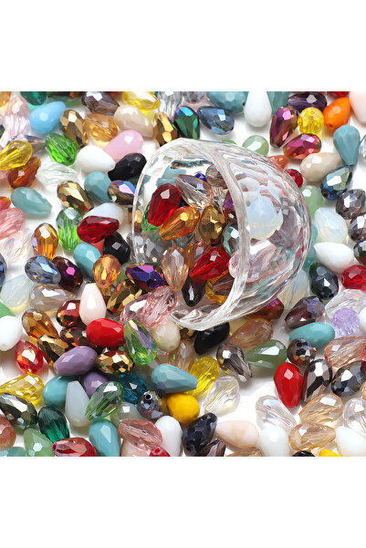 Choice6 MULTI 25Pcs/Lot 10x15mm AB Color Mixed Crystal Drop Pendant Crafts Te...