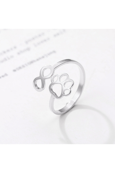 Choice خاتم من الفولاذ المقاوم للصدأ N7880 بتصميم كرتوني على شكل مخلب كلب رمز...