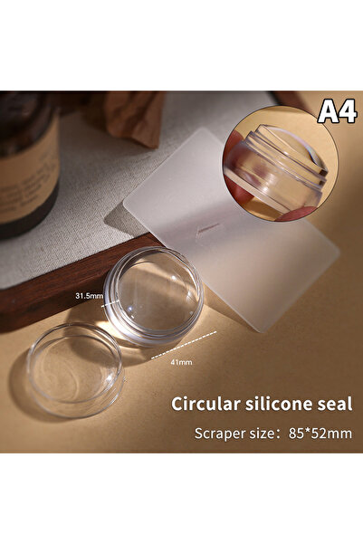 Choice طقم ختم فن الأظافر الشفاف المصنوع من السيليكون مقاس A4، طبق ختم طلاء ا...