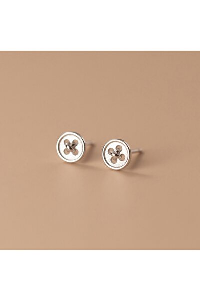 Choice زوج واحد من أقراط الأزرار الفضية الأنيقة الجديدة من qd394-silver أقراط...