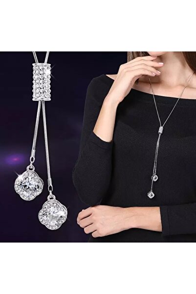 Choice قلادات عصرية مطلية بالروديوم، مجوهرات من الكريستال، قلادة على شكل أورا...