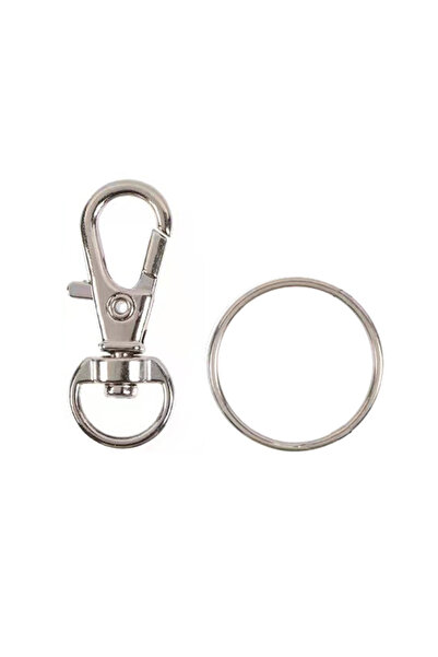 Choice silver color 20pcs/pack Swivel Lobster Clasp With Key Ring 10pcs Key C...