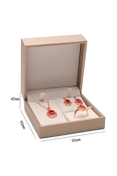 Choice مجموعة مجوهرات ذهبية من الجلد المصقول من البولي يوريثين بزاوية قائمة، ...