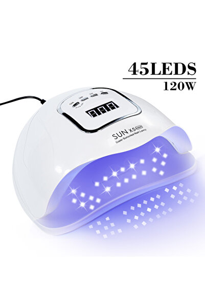 Choice مجفف أظافر احترافي بالأشعة فوق البنفسجية من الاتحاد الأوروبي MJD-X5MAX-EU مزود بـ 45 مصباح LED مع 4 مؤقتات وجهاز استشعار تلقائي للتجفيف