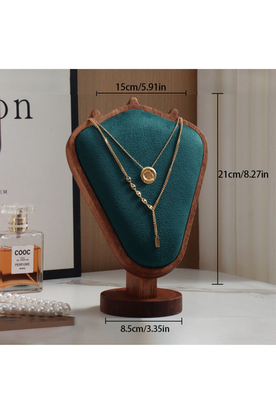 Choice green Wood jewelry necklace jewelry display frame high-grade impressio...