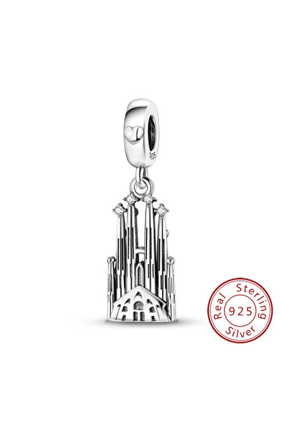 Choice KTC335 خرز سحر أصلي من الفضة الإسترلينية عيار 925 على شكل قلعة إيفل في...