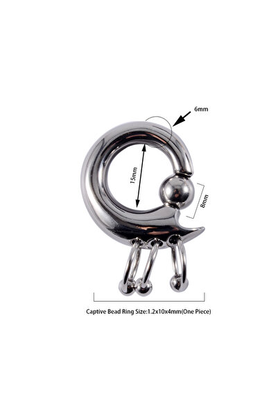 Choice 1 قطعة 6 مم (2 جرام) 1 قطعة حلقة خرز جراد البحر الجراحية المصنوعة من ا...