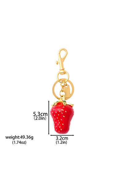 Choice BG00013 Cute Fruit Red Strawberry Pendant Keychain Suitable For Keyrin...