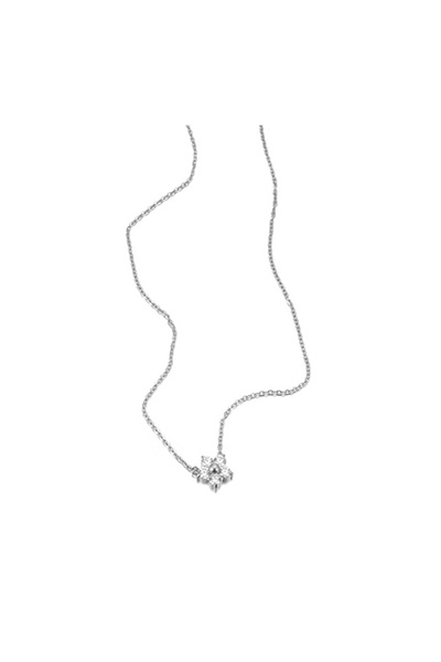 Choice قلادة لوكير N25077P Delicate Lucky Five Leaf Heart Moissanite للنساء م...