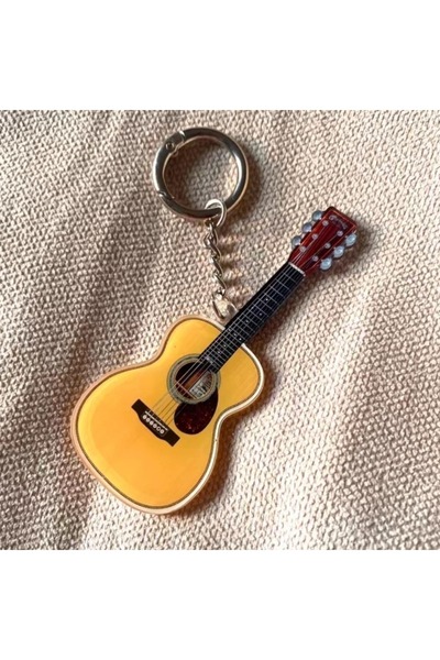 Choice B2 yellow Creative guitar acrylic musical instrument bag pendant gift ...