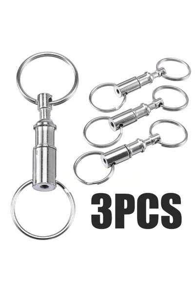 Choice 3 قطع 3 قطع سلسلة مفاتيح سريعة التفكيك قابلة للفصل بحلقة مزدوجة سلسلة ...