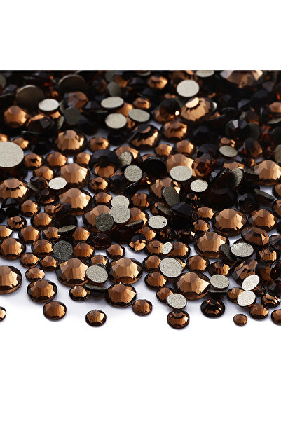 Choice أحجار التوباز المدخن 1440 قطعة/الحزمة من أحجار الراين المسطحة ذات القا...