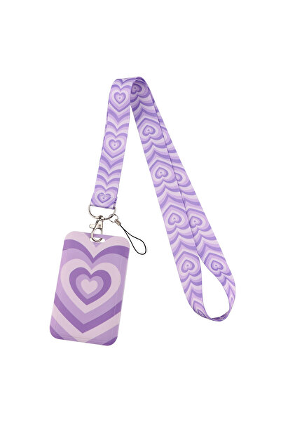 Choice 18 Love Heart Series Colorful Lanyards ID Card Badge Holder Keychain N...