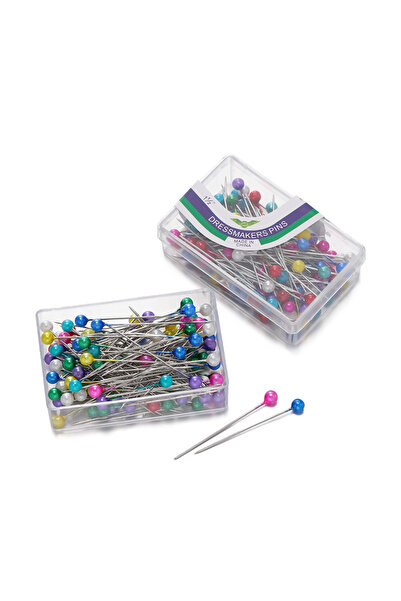 Choice3 مجموعة عشوائية مختلطة من 100 قطعة/صندوق، إبر برأس لؤلؤي دائري ملون مق...