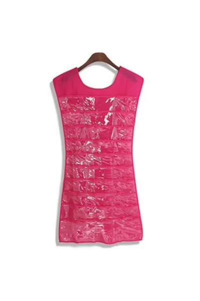 Choice حامل مجوهرات على شكل فستان إبداعي باللون الأحمر الوردي، حقيبة تخزين مع...