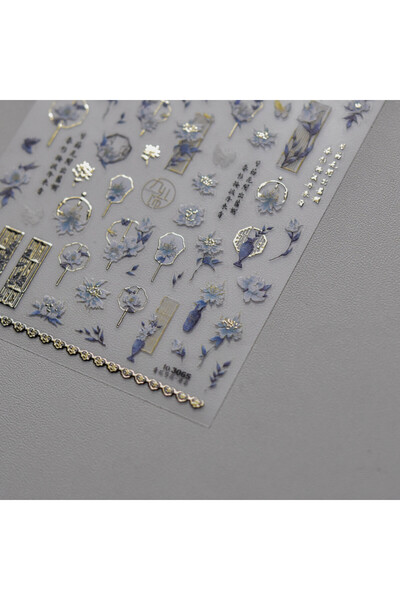 NAILFYOU TO3065 مزهرية زهور الفراشة خماسية الأبعاد على الطراز الصيني من البور...