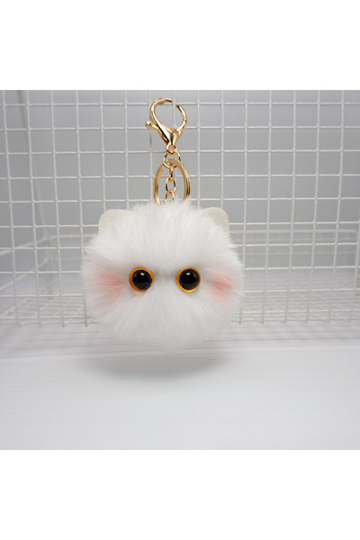 Choice WHITE Blush Cat & Mountain Handmade Plush Keychain | Adorable Stuffed ...