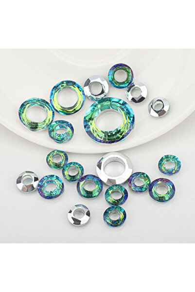 Choice LvG 8-20MM 20Pcs Multi Size Large Hole Circle Angel Ring Mixed Color S...